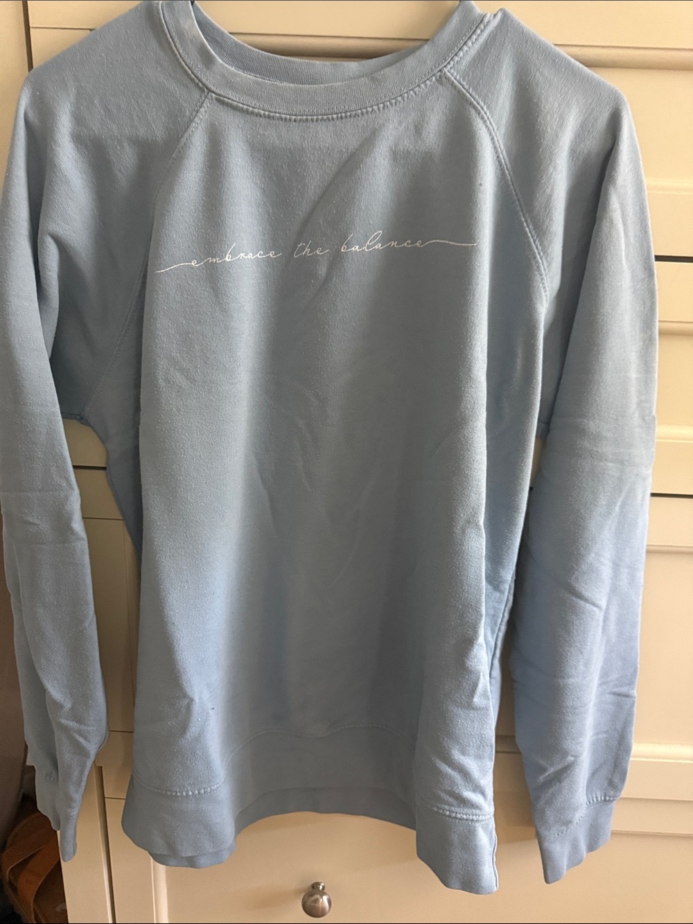 Club Pilates Light Blue Crewneck Sweatshirt - Embrace the Balance